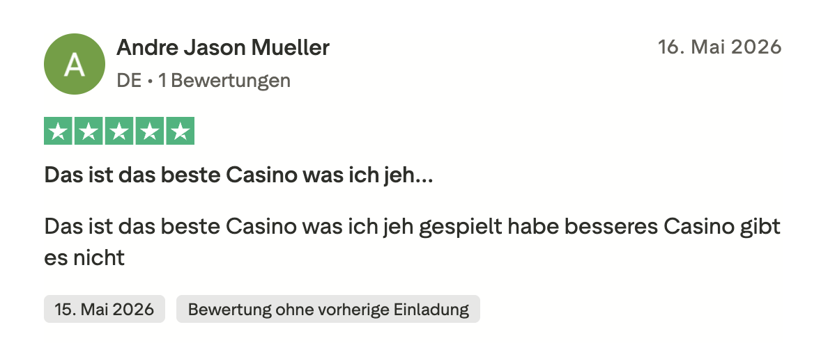 Piperspin Trustpilot 5-Sterne Erfahrungsbericht Deutschland Mai 2026
